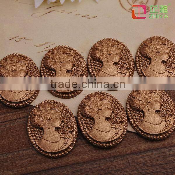New desin factory price loose resin cameo for DIY necklace