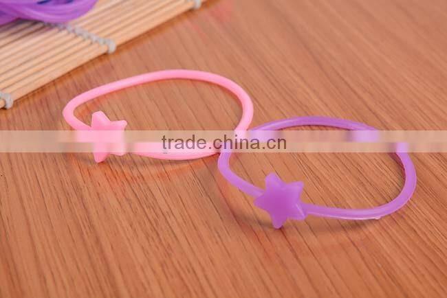 New Design Custom Silicone Wristbands With Five Star , Custom Silicone Wristbands Glow In Dark