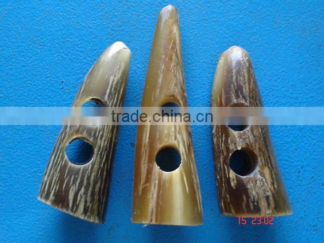 horn toggles/wholesale fashion design horn coat/toggle horn buttons for sale
