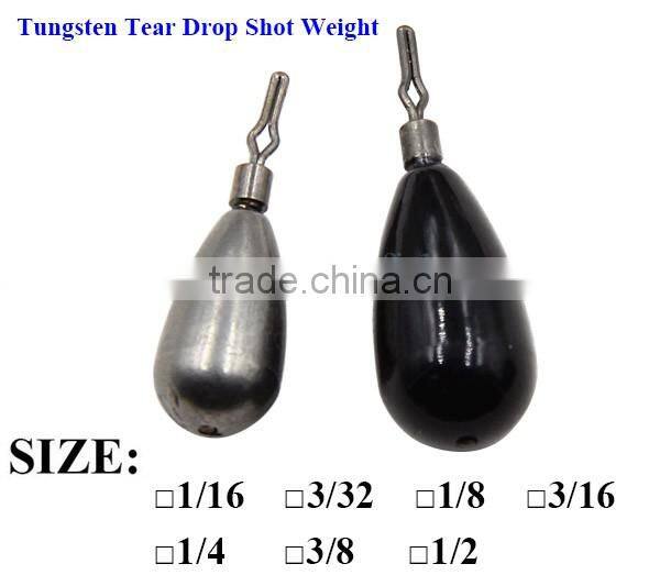 Hot selling best price Tungsten Sinkers Tear Drop Weights
