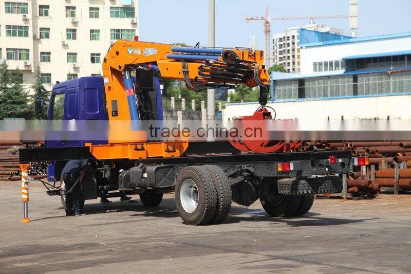 8t light crane with folded boom, Model No.: SQ160ZB4, hydraulic crane on truck or boat