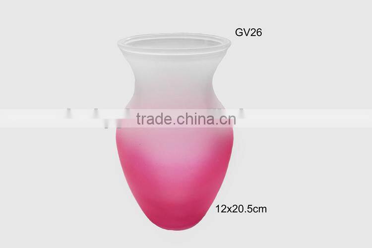 frosted colored glass vases wholesale