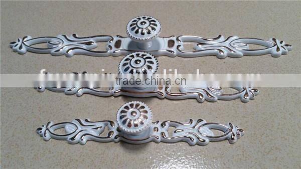 Flower Style Ivory Zinc Alloy Cabinet Knob for Drawer/Dresser/Closet