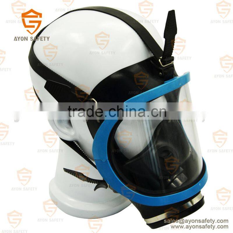 Full face gas mask- Blue single cartridge for firefighting-Ayonsafety