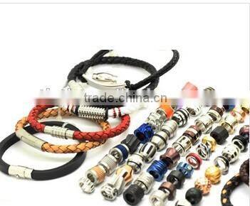 Bead,IPB,12*5mm,,7mm hole stainless steel bead o-ring ZH0025