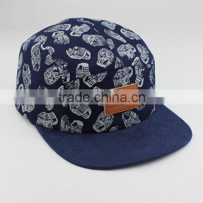 floral 5 panels adjustable cap/5 panel caps hot sale