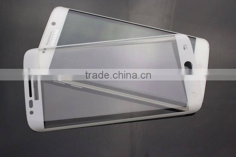 Perfect Coverage!!!!!Cell Phone Accessories White Color OEM Packaging Tempered Glass Screen Protector for Samsung Galaxy S6 Edge