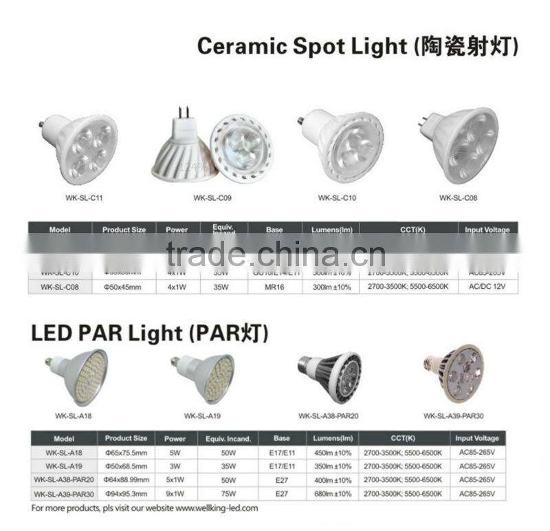 UL cri 95 4W 5w 6W spot light cob led mr16 12v , led mr16 bulb