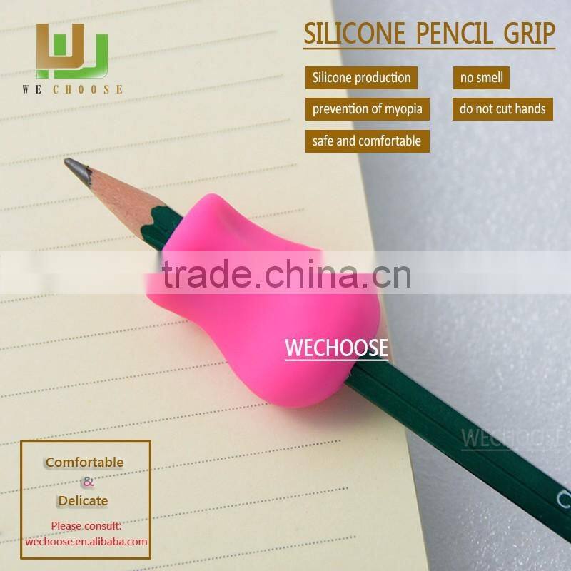 Cheap and Comfortable handwriting tools silicone pencil grip soft touch for kids mini for pencil bag cases