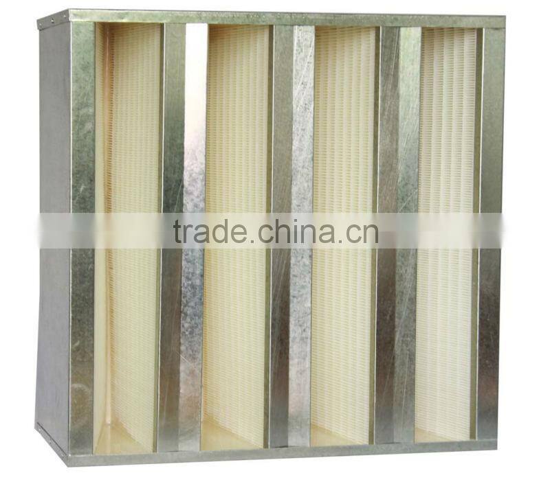 Industrial Fiber glass HV Combined HEPA Air filter for the terminal filtration system