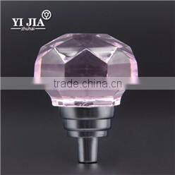 1 1/9 inch zinc base chrome plated amethyst glass knob