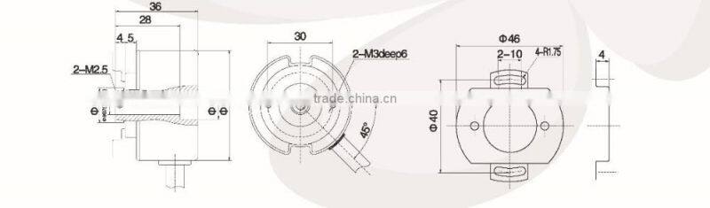IHU4808 8mm 48mm motor Optical Sewing Machine hollow shaft incremental rotary encoder