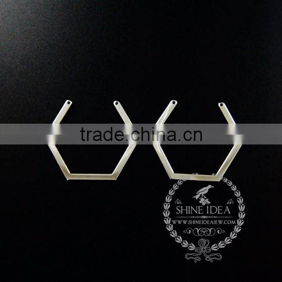 40*34mm silver plated geometric simple pendant charm DIY earrings chandelier jewelry supplies 1820282