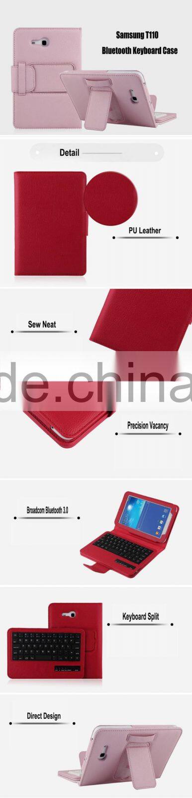 slide bluetooth wireless keyboard case for samsung Tab3 7.0inch Lite T110/T111-SA01