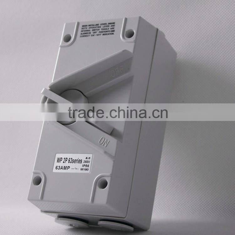 waterproof single, double and triple pole dc isolating switches