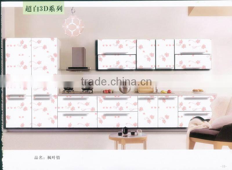 3D acid etched back painted glass