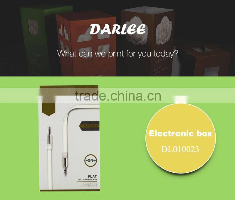 wholesale retail high quality paper box packaging for cable wall charger