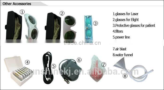 2 in 1 portable salon use CE approved e-light ipl rf+nd yag laser multifunction machine