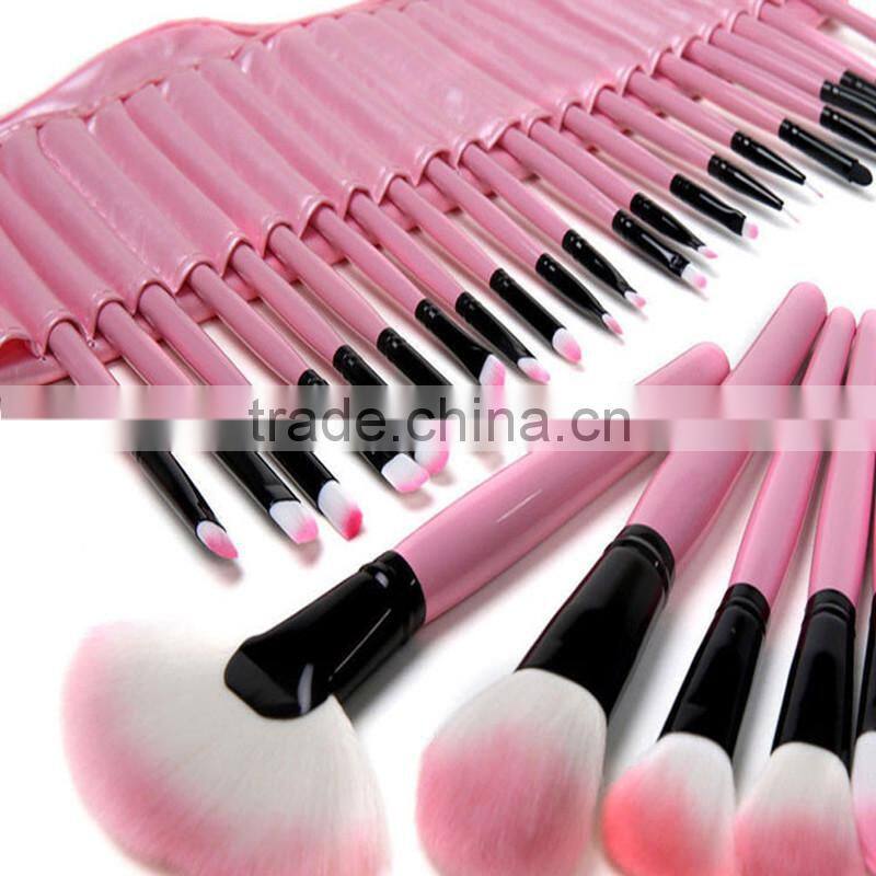 Hot sell pink makeup brush set 32 piece professional makeup brush set