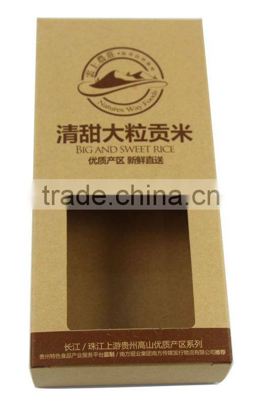 printed kraft paper window box