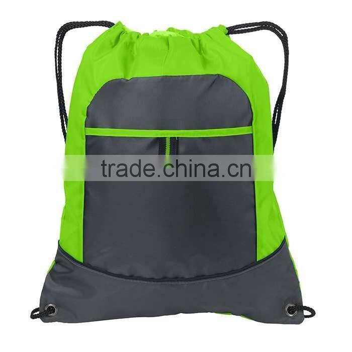 Cheap 210D Polyester Colorful Drawstring Cinch Pack Bag
