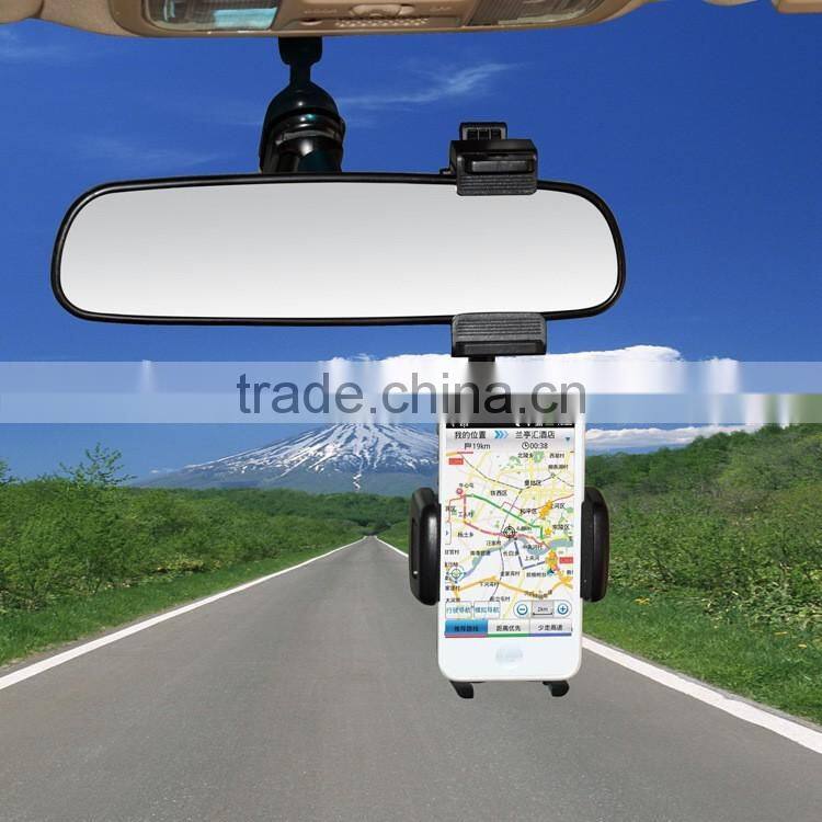 Universal Adjustable Mobile Phone Car Rearview Mirror Navigator Tracker Mount Holder For iPhone se 6s Plus S7 EDGE