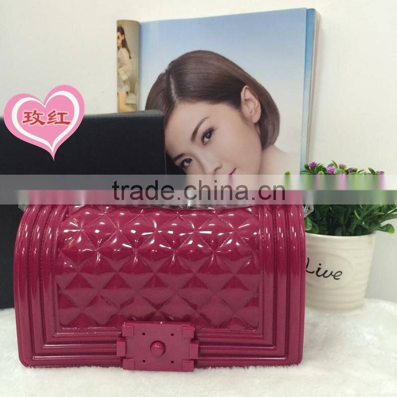 Xianjian Factory Quilted Candy Silicone Jelly Shoulder Bag (BGJB017)