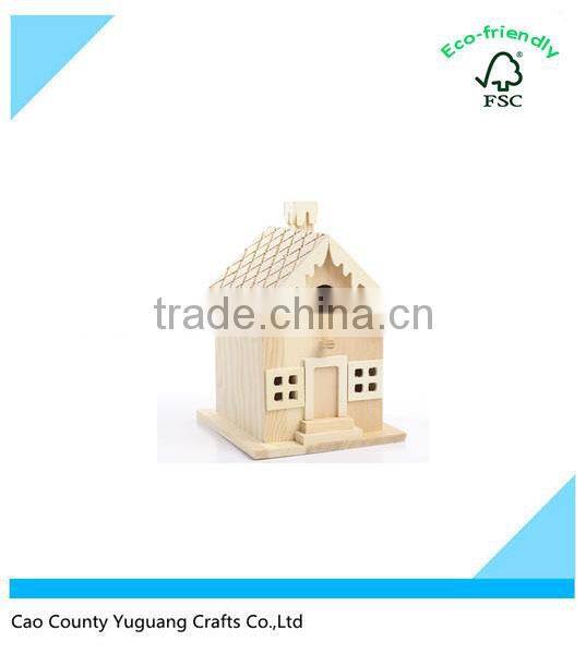 Unfinished Wood Gingerbread Birdhouse Christmas Birdhouse