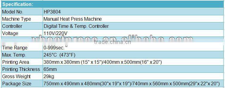 2016 LCD controller iron on labels machine, heat press machine type print your own t shirts