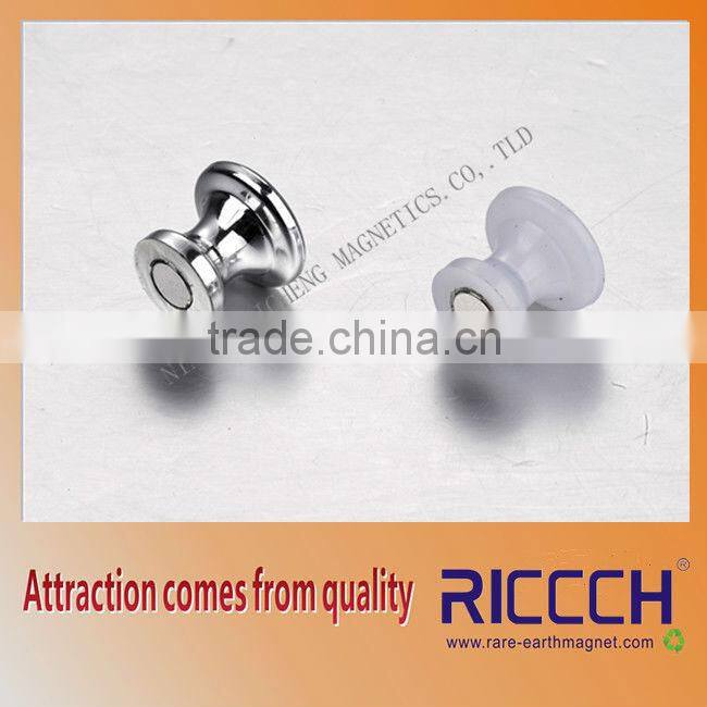 Unclear Sinted Plastic Magnetic push pin customized logo