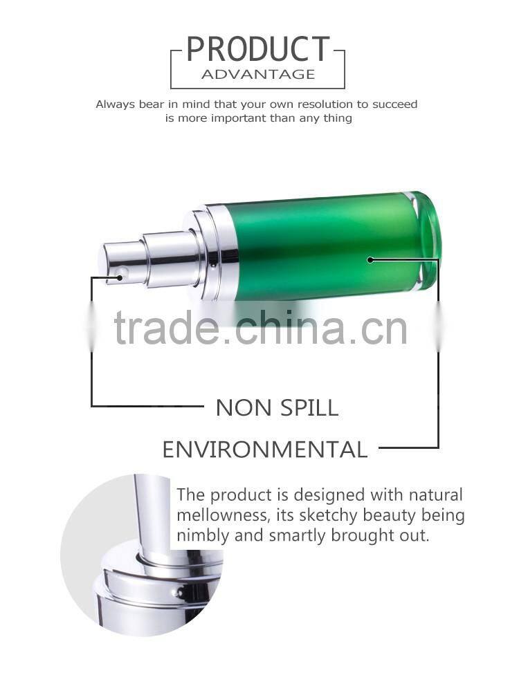 Manufacturer supplier color customizable attractive charming clear airless pump bottle