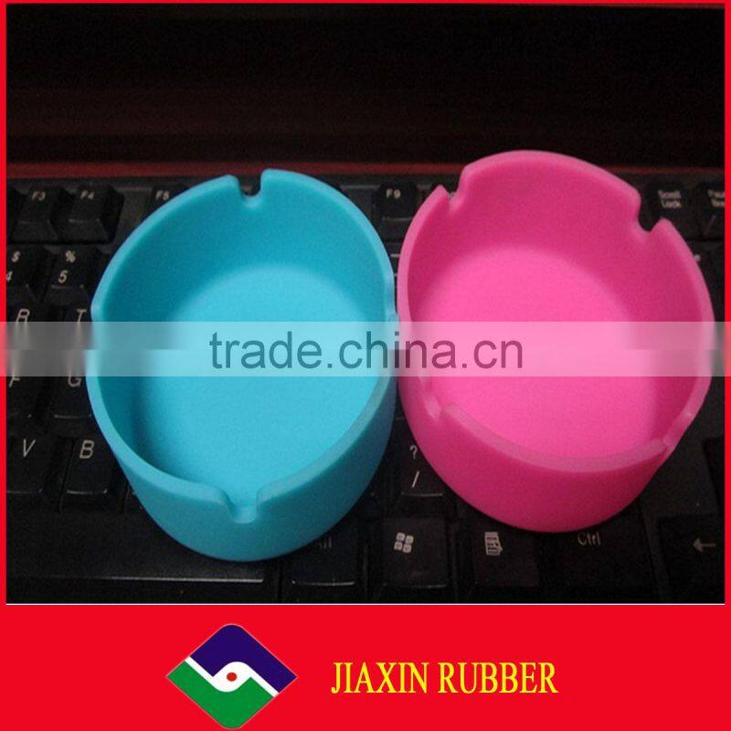 2014 new style oval melamine/silicone/pvc led light car ashtray