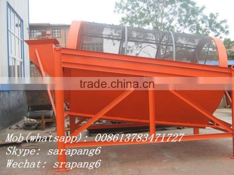 High efficiency alluvial gold mining trommel screen washing plant