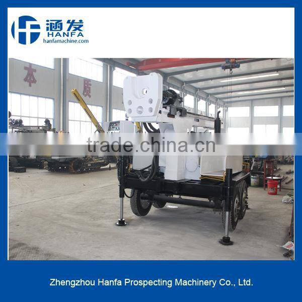 Multi-function wheel type hydraulic rotary drilling rig HF150T