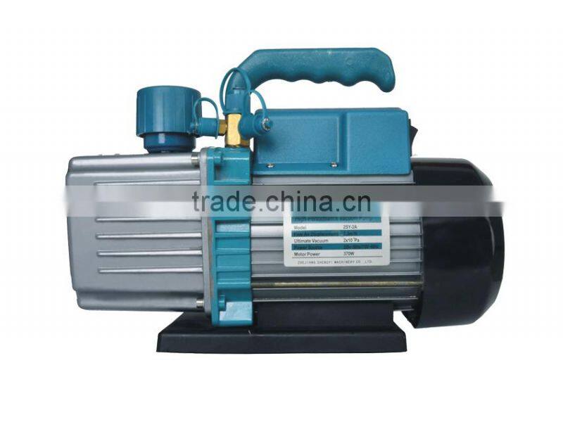 Single or double stage rotary vane vacuum pump