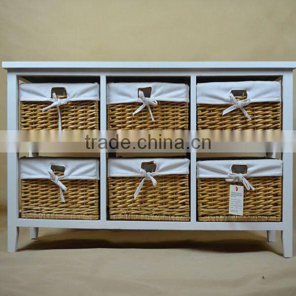 100%handmade wholesale solid wood kitchen cabinet basket