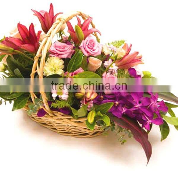 100%handmade craft exquisite wicker hanging flower basket stand