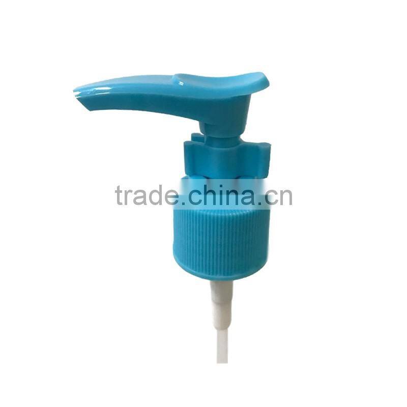 China blue lotion dispenser pump 24/410