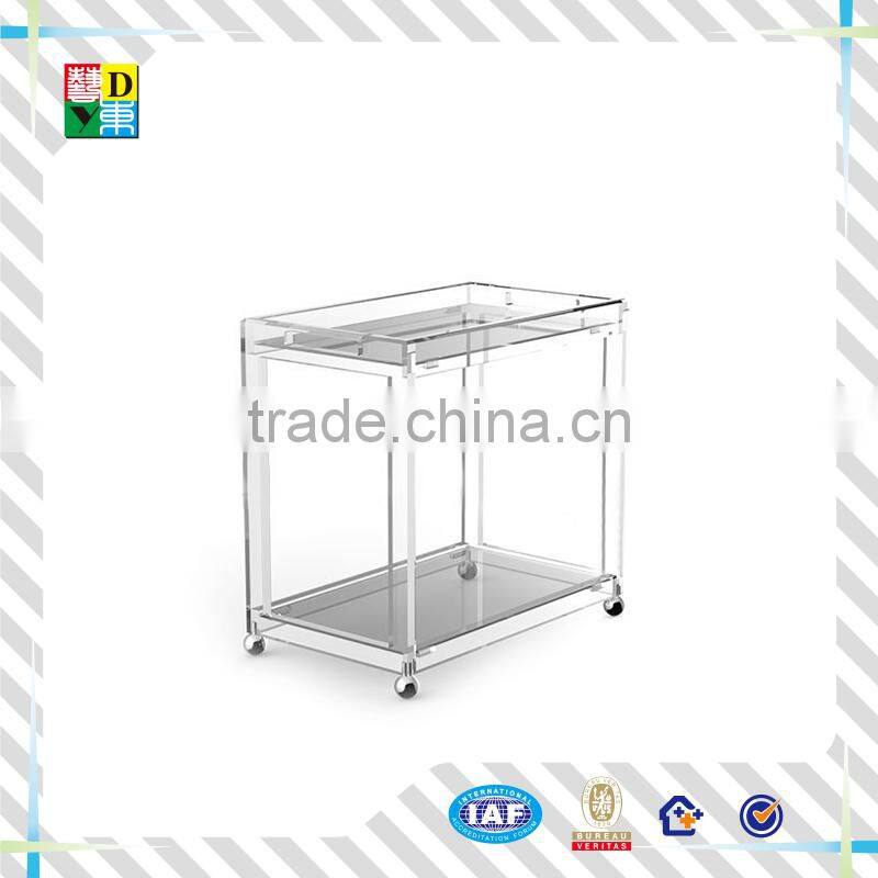 Clear Acrylic Side Table Crystal Clear Acrylic Trolley With Wheels From Shenzhen Yidong