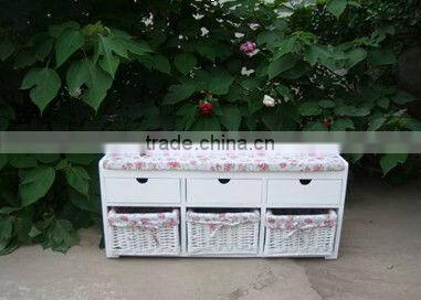 antique wooden footstool wooden storage cabinet wooden shoe rack T10-1018