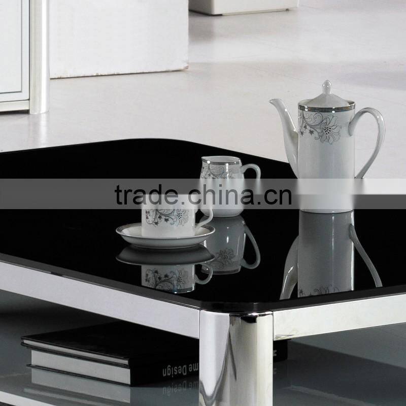European design modern mdf stainless steel marble top center table B2195