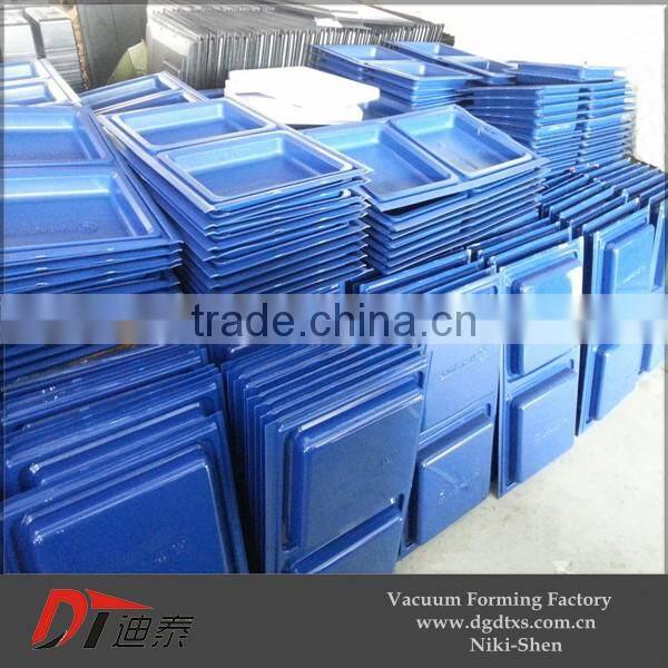 rectangular thermoforming plastic tray with logo