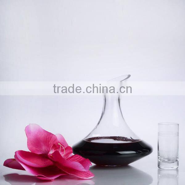2016newest print the blue 1L glass decanter with 400ML glass water color wine glass set