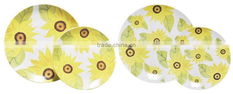 set of 4pcs 10.5"porcelain dinner plate with decal printing for Christmas