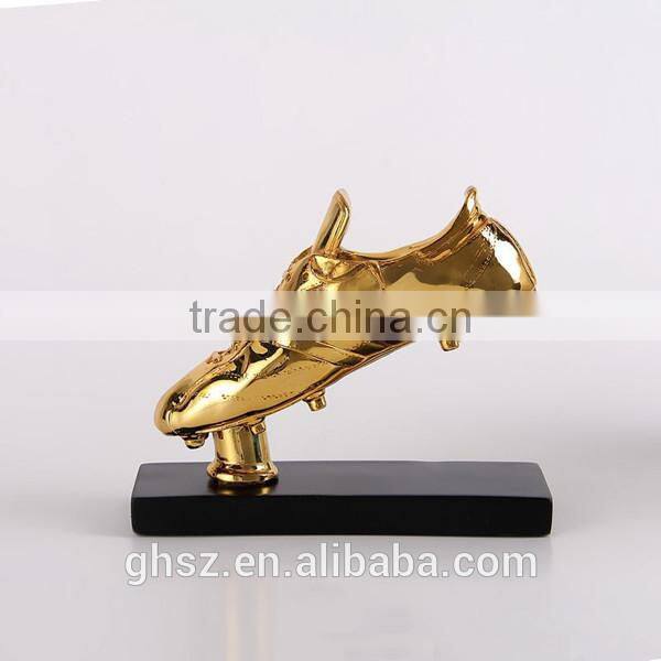 alibaba express Golden Boot resin fantasy football trophy cup