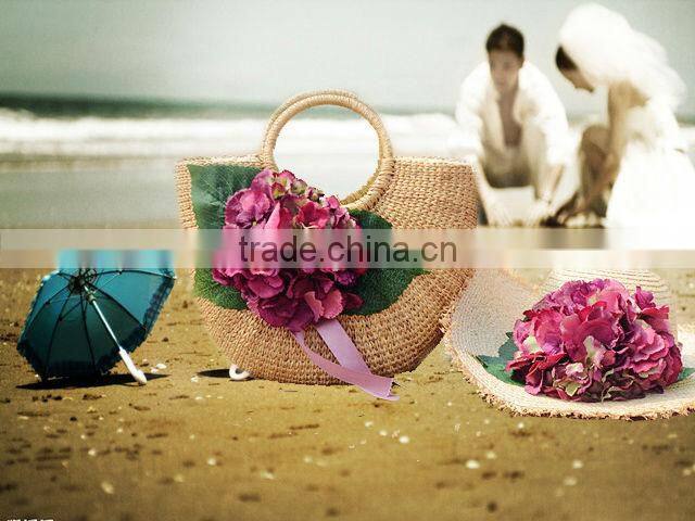 Straw tote bag straw handbag cheap straw beach bag