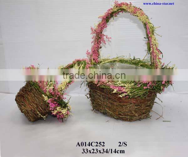 rattan flower planter basket