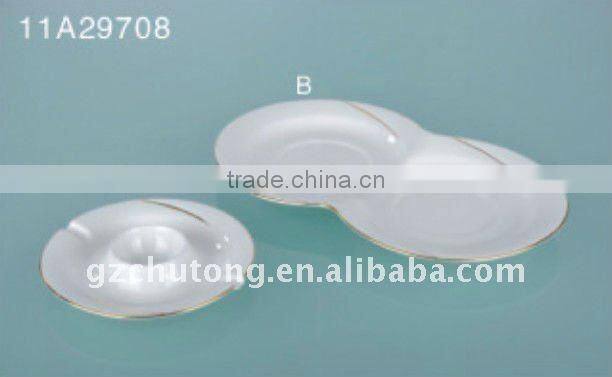 14PCS fine bone china white ceramic dinnerware tableware set