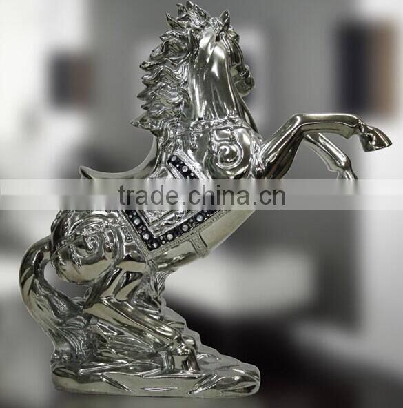 Golden resin couple swan decorative figurines