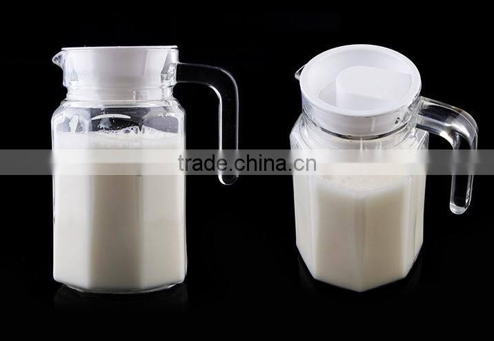 Hot style 0.5L transparent high clear juice octagonal glass pot